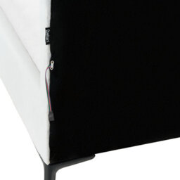 Beliani Kids Bed Crown Velvet Rubian 90 X 200 Cm (Eu Single) With Led Lights White - thumbnail 8