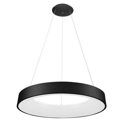 Luminosa Lighting Luminosa Modern Led Hanging Pendant Black, Warm White 3000K 4400Lm