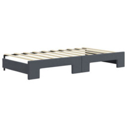 Berkfield Daybed With Trundle Dark Grey 90X190 Cm Velvet - thumbnail 8