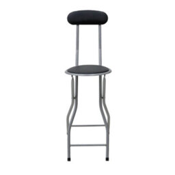 Oypla Black Padded Folding High Chair Breakfast Kitchen Bar Stool Seat - thumbnail 8
