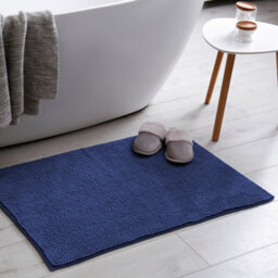 Keplin Non-Slip Microfibre Bath & Toilet Mat 40Cm X 60Cm, Navy - thumbnail 8