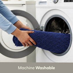 Keplin Non-Slip Microfibre Bath & Toilet Mat 40Cm X 60Cm, Navy - thumbnail 6
