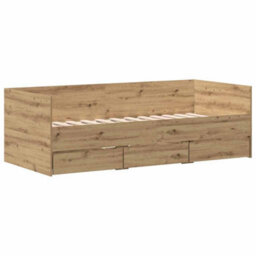 Berkfield Modern Daybed Artisan Oak Engineered Wood 90 X 200 Cm Durable Daybed