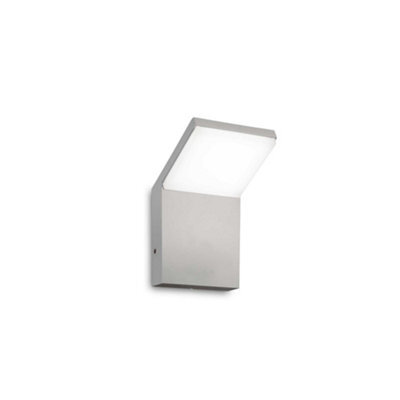 Ideal Lux Style Integrated Led Outdoor Modern Wall Lamp Grey 1100Lm 4000K Ip54