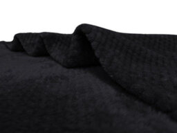 Waffle Flannel Fleece Throw Blanket Soft Warm Sofa Bed Travel (Black, Double) - Pack Of 2 - thumbnail 2