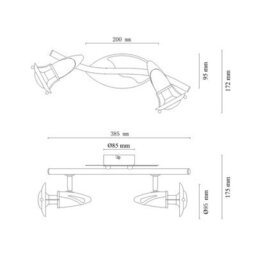 Luminosa Lighting Luminosa Lord Twin Ceiling Spotlight Chrome 2X E14 - thumbnail 2