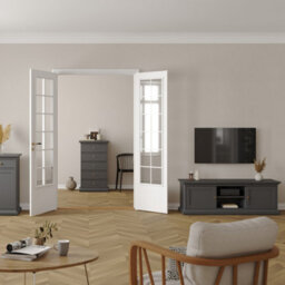 Furniture To Go Paris Tv-Unit 2 Frame Doors In Matt Grey - thumbnail 6