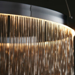 Led Ceiling Pendant Light 30W Warm White Chrome & Silver Chain Luxury Lamp - thumbnail 3