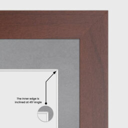 AK Frames 20X14 Rose Wood Modern Multi Photo Frame With Mid Grey Mount - Holds 2 Apertures (2X) A4 Photos - thumbnail 7