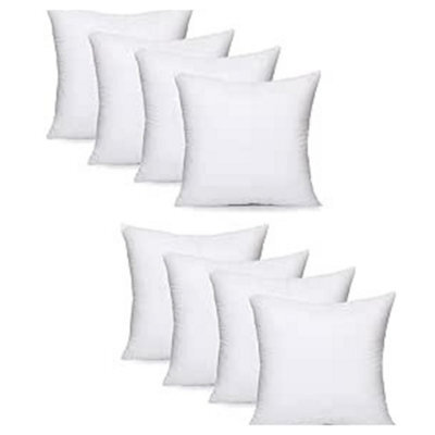 "8 Pack Luxury 20"" X 20"" (50 X 50Cm) Cotton Blend Cushion Pads With Super Bounce Polyester Fibre, Made Of Finest British Materials" - image 1