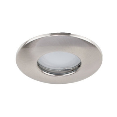 Valuelights Downlight Fire Rated Ip65 Brushed Chrome Ceiling Light Fitting 6 Pack - image 1