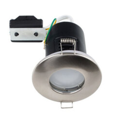 Valuelights Downlight Fire Rated Ip65 Brushed Chrome Ceiling Light Fitting 6 Pack - thumbnail 3