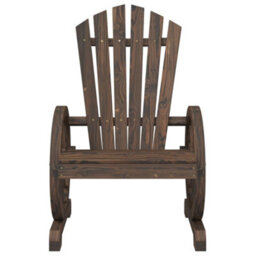 Berkfield Garden Adirondack Chair Solid Wood Fir - thumbnail 4