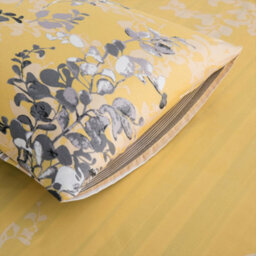 Aspire Homeware Printed Microfiber Duvet Cover Set, Ochre Blossom Reversible, Super King, (L)220Cm X (W)260Cm - thumbnail 4