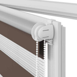 Walplus Coffee Zebra Blind 80 X 150 Cm - Light Filtering Roller Blind With Fittings Included - thumbnail 9