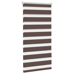Walplus Coffee Zebra Blind 80 X 150 Cm - Light Filtering Roller Blind With Fittings Included - thumbnail 3