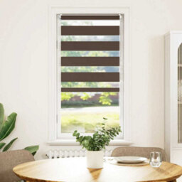 Walplus Coffee Zebra Blind 80 X 150 Cm - Light Filtering Roller Blind With Fittings Included - thumbnail 1