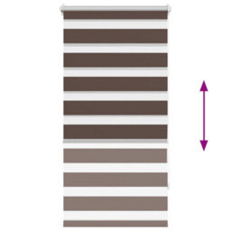Walplus Coffee Zebra Blind 80 X 150 Cm - Light Filtering Roller Blind With Fittings Included - thumbnail 5