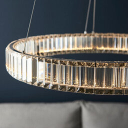 Luminosa Lighting Luminosa Foggia Single Pendant Ceiling Lamp, Chrome Plate, Crystal - thumbnail 5