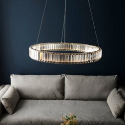 Luminosa Lighting Luminosa Foggia Single Pendant Ceiling Lamp, Chrome Plate, Crystal - thumbnail 4