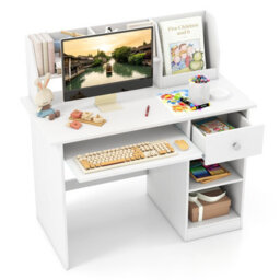 Gainoom Kids White Study Desk Multifunctional Student Desk For Boys And Girls Aged 3-6 Years Old