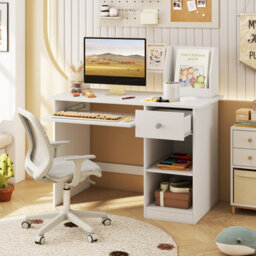 Gainoom Kids White Study Desk Multifunctional Student Desk For Boys And Girls Aged 3-6 Years Old - thumbnail 5