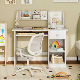 Gainoom Kids White Study Desk Multifunctional Student Desk For Boys And Girls Aged 3-6 Years Old - thumbnail 3