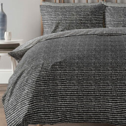 Copenhagen Home Arri Reversible Double Duvet Cover Set With Pillowcases - Black & White - thumbnail 2