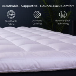 Neo Extra Thick 10Cm Mattress Topper Soft Memory Foam Plush Bounce Fibre Breathable Diamond Quilted Fabric Elastic Anti Slip Corne - thumbnail 5