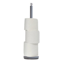 Orsina Elegant Design Grey Toilet Roll Holder, Stable Toilet Holder, Sturdy Toilet Roll Holder With Grey Base - thumbnail 3
