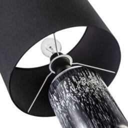Happy Homewares Modern Black And White Marble Drip Snowflake Glass Lamp With Shade - thumbnail 5
