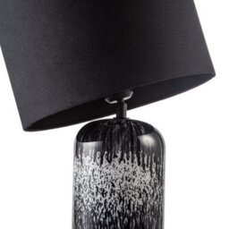 Happy Homewares Modern Black And White Marble Drip Snowflake Glass Lamp With Shade - thumbnail 4