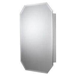 Croydex Single Bathroom Wall Cabinet With Mirrored Door (H)600mm (W)450mm - thumbnail 1