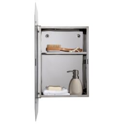 Croydex Single Bathroom Wall Cabinet With Mirrored Door (H)600mm (W)450mm - thumbnail 4