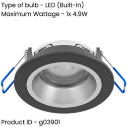 Loops 4 Pack Sleek Black And Silver Ceiling Spotlight For Modern Indoor Spaces - thumbnail 2