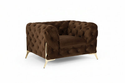 Stratus Interiors Italian Chesterfield Sofa Plush Velvet Uk Manufactured - image 1