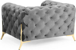 Stratus Interiors Italian Chesterfield Sofa Plush Velvet Uk Manufactured - thumbnail 3