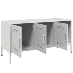 Berkfield Industrial Tv Cabinet White 100.5X39X50.5 Cm Steel - thumbnail 9