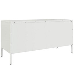 Berkfield Industrial Tv Cabinet White 100.5X39X50.5 Cm Steel - thumbnail 8