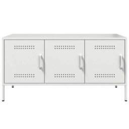 Berkfield Industrial Tv Cabinet White 100.5X39X50.5 Cm Steel - thumbnail 6
