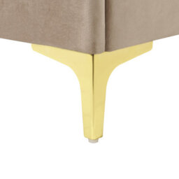 Beliani Bed Velvet Limoux 180 X 200 Cm (Eu Super King) Taupe - thumbnail 9