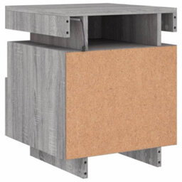 Berkfield Bedside Cabinet With Led Lights Grey Sonoma 40X39X48.5 Cm - thumbnail 9