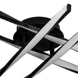 Eglo Adeje Indoor Led Ceiling Light, Warm White 3000K, Black Metal Frame With White Diffuser, Square Flush Mount - thumbnail 3