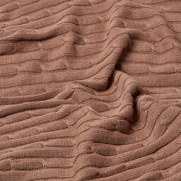 Homescapes Cotton Cable Knit Throw, Chocolate, 150 X 200 Cm - thumbnail 5