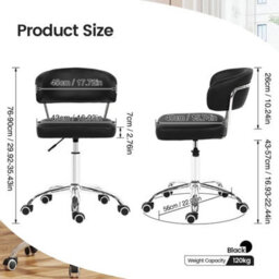 Height Adjustable Faux Leather Office Chair - thumbnail 3