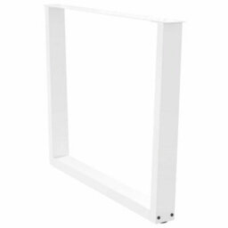 Berkfield Dining Table Legs V-Shape 3 Pcs White 100X(72-73.3) Cm Steel - thumbnail 4