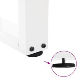 Berkfield Dining Table Legs V-Shape 3 Pcs White 100X(72-73.3) Cm Steel - thumbnail 9