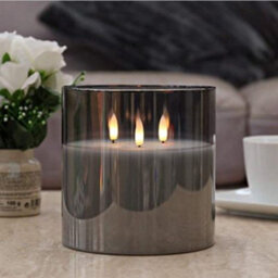 Led Candle Tutumi 302115 Grey 15Cm - thumbnail 2