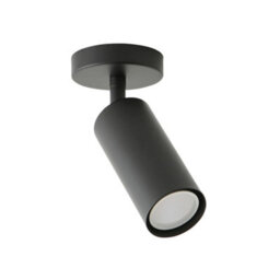 Valuelights Taylor Matte Black Tube Single Adjustable Ceiling Spotlight - thumbnail 2
