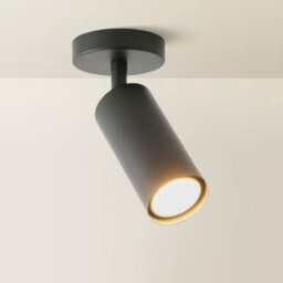 Valuelights Taylor Matte Black Tube Single Adjustable Ceiling Spotlight - thumbnail 6